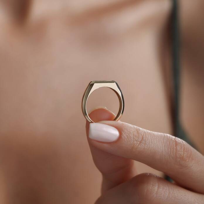 Taşlı Line Şovalye Yüzük - 4