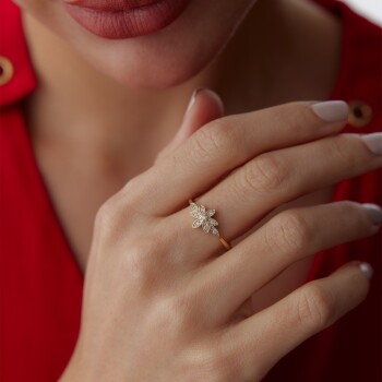 Taşlı Lotus Yüzük - CNR