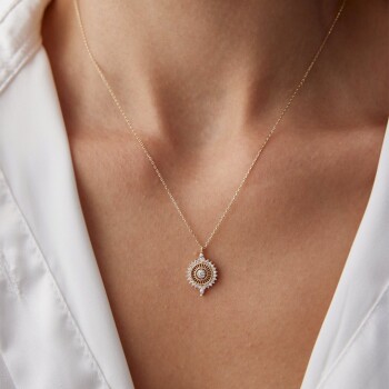 Taşlı Mandala Kolye - Rayna