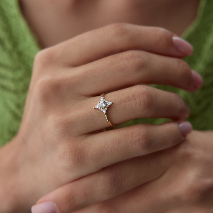 Taşlı Minimal Yüzük - Nüans