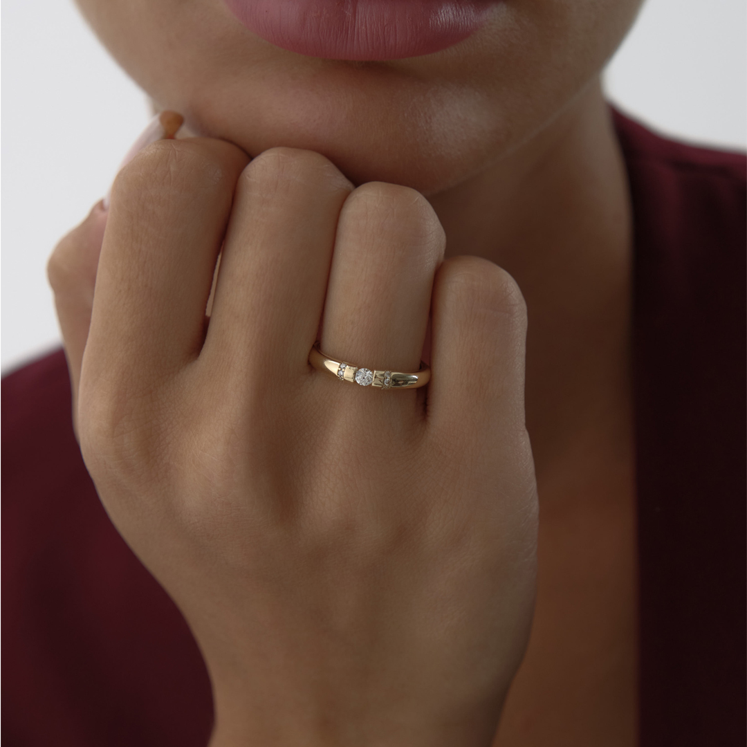 Taşlı Modern Hare Yüzük - 3