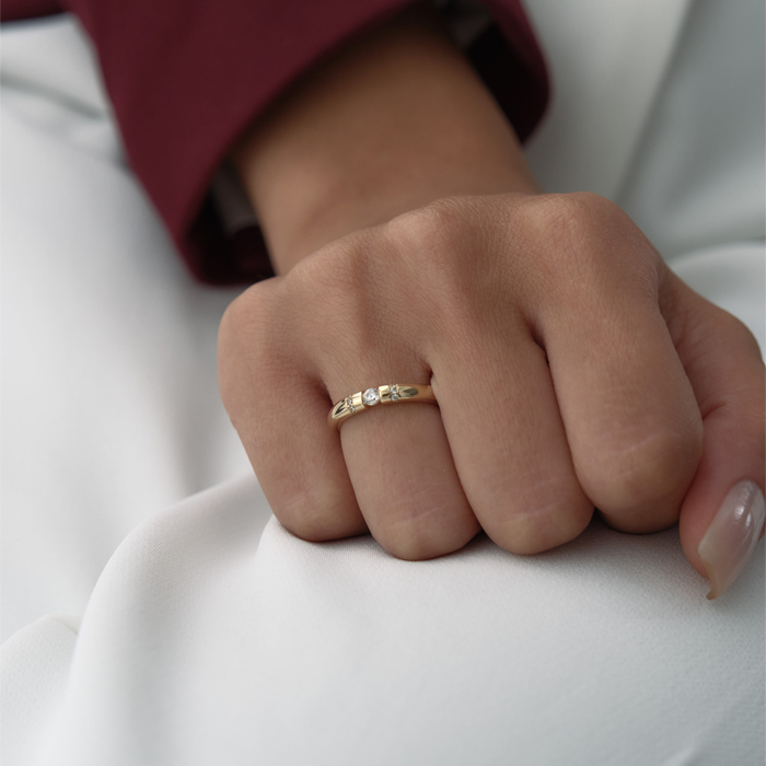 Taşlı Modern Hare Yüzük - Gökhan Bera