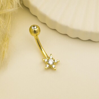 Taşlı Motifli Göbek Piercing - Dianora (1)