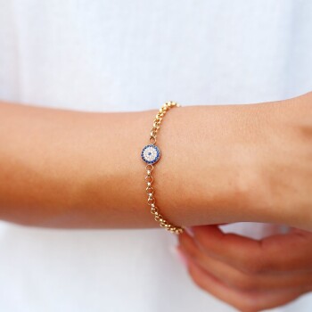 Taşlı Nazar Gözü Bileklik - Özçelik (1)