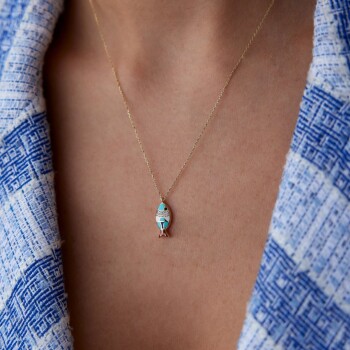 Taşlı Nemo Balık Kolye - Rayna