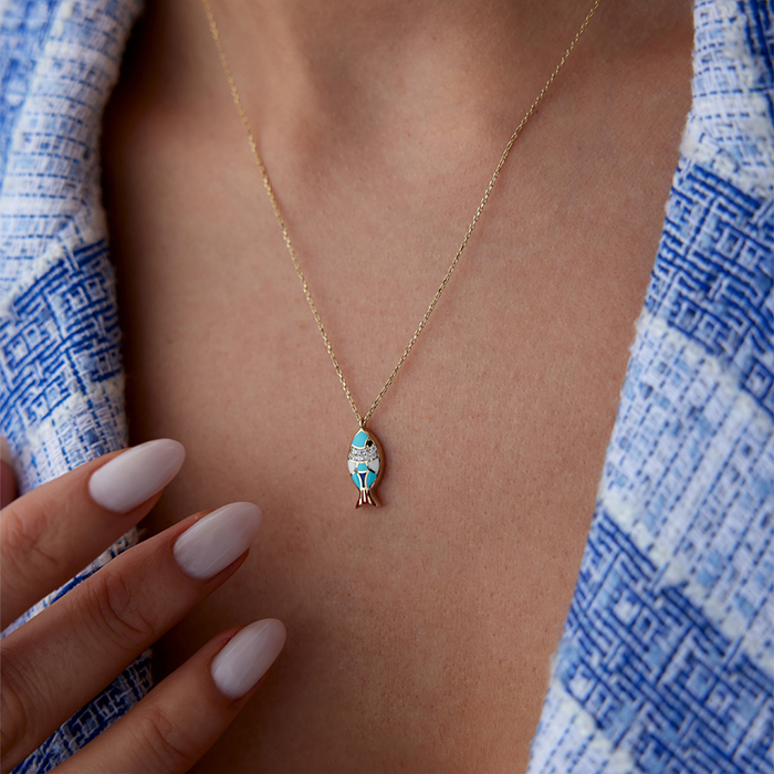 Taşlı Nemo Balık Kolye - Rayna (1)