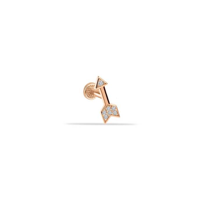 Taşlı Ok Motifli Tragus Piercing - 1