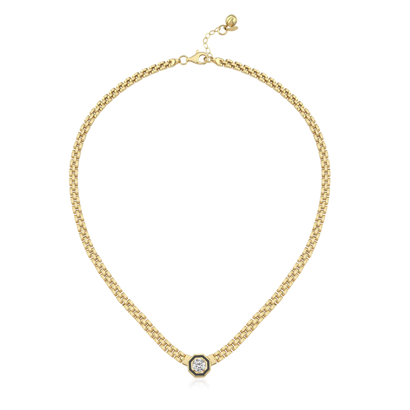 Taşlı Oktagon Zincir - Fiemma