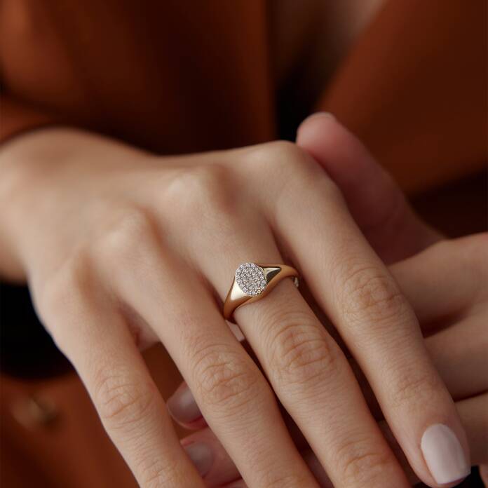 Taşlı Oval Şovalye Yüzük - 2