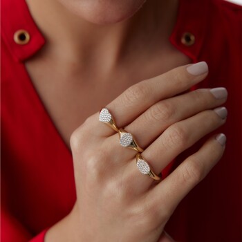 Taşlı Oval Şovalye Yüzük - 4