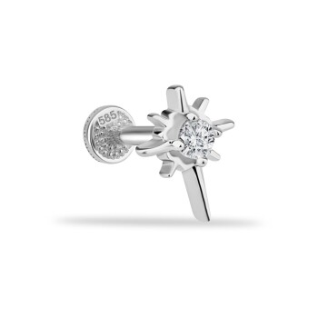 Taşlı Parlayan Yıldız Minimal Tragus Piercing - Dianora (1)