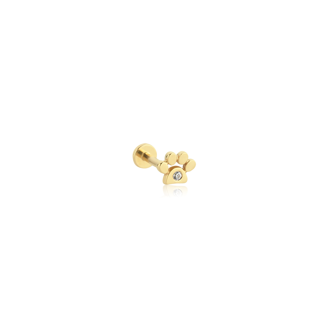 Taşlı Pati Tragus Piercing - 1