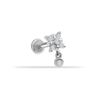 Taşlı Sallantılı Minimal Tragus Piercing - 2