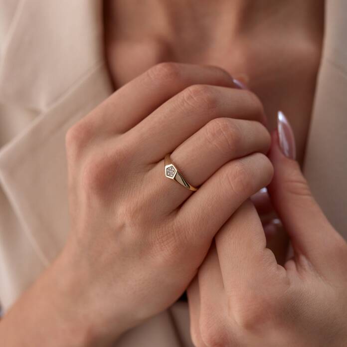 Taşlı Sembol Şovalye Yüzük - 1