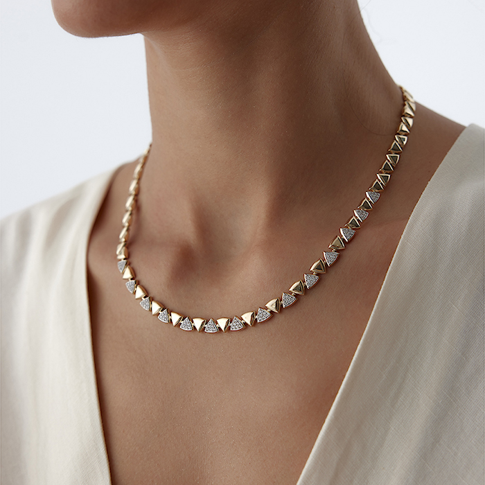 Taşlı Sıralı Üçgen Zincir - Alen