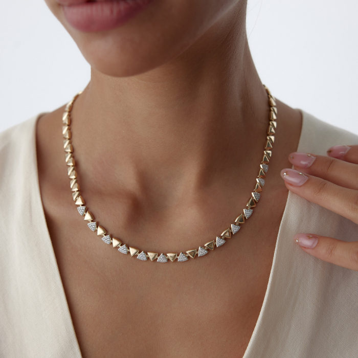 Taşlı Sıralı Üçgen Zincir - Alen (1)