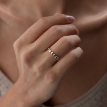 Taşlı Sıralı Yüzük - Nüans