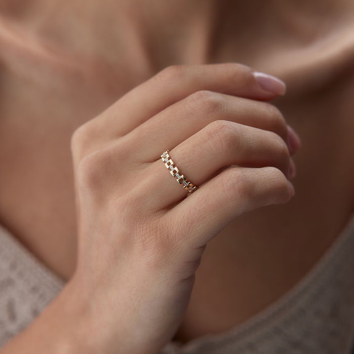 Taşlı Sıralı Yüzük - Nüans (1)