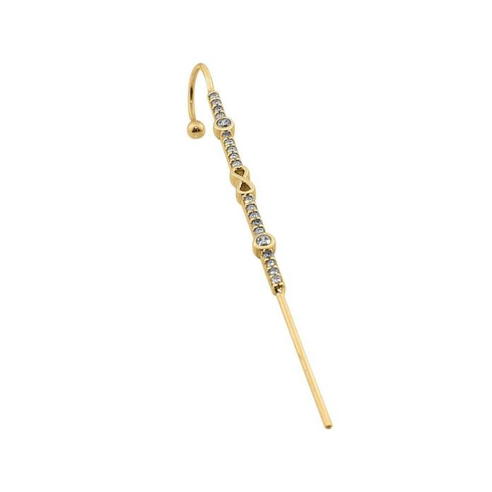 Taşlı Sonsuzluk Motifli Hook Baston Küpe - 1