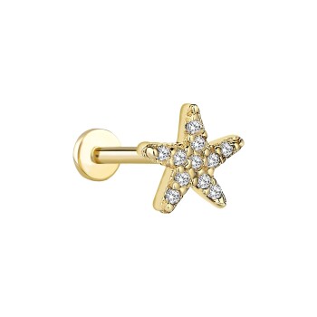 Taşlı Star Tragus Piercing - Alen