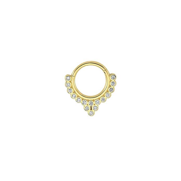 Taşlı Su Yolu Helix Piercing - 1