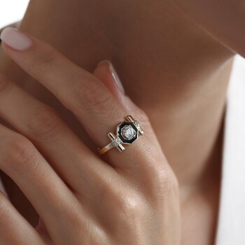 Taşlı Taht Yüzük - Rayna