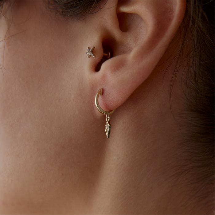 Taşlı Temren Küpe - Simoro (1)