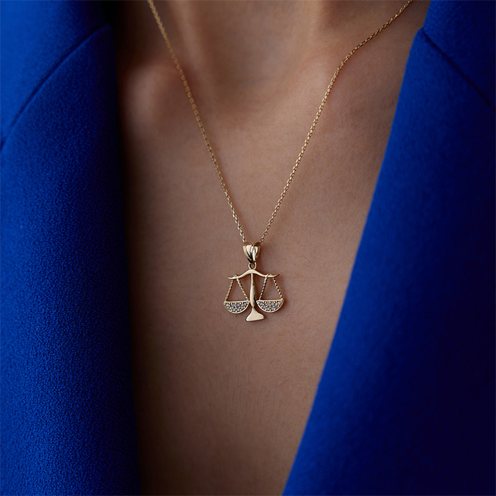 Taşlı Terazi Kolye - Özçelik (1)