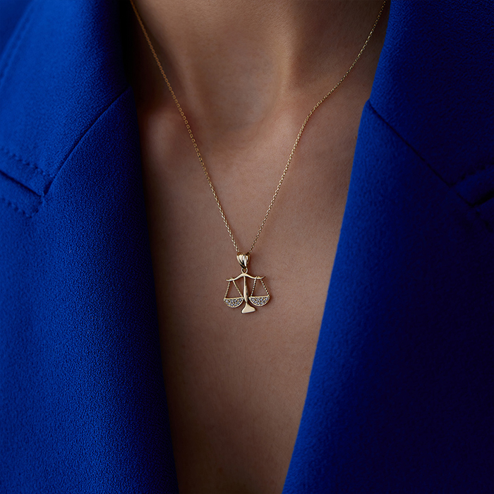 Taşlı Terazi Kolye - 3