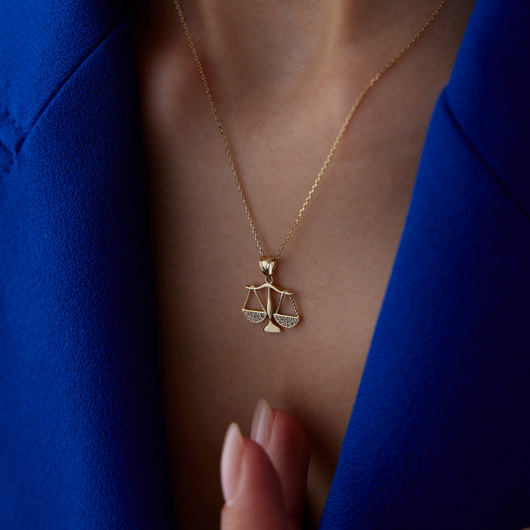 Taşlı Terazi Kolye - 1