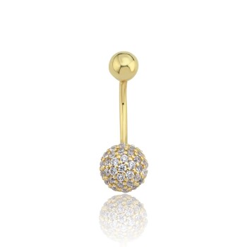 Taşlı Top Göbek Piercing - Ador