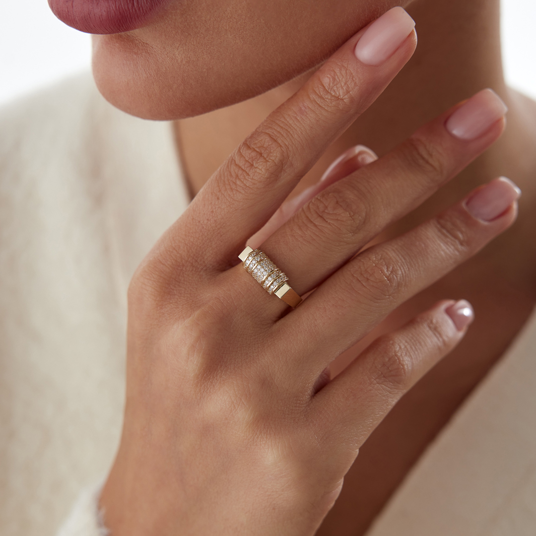 Taşlı Tüp Yüzük - 1