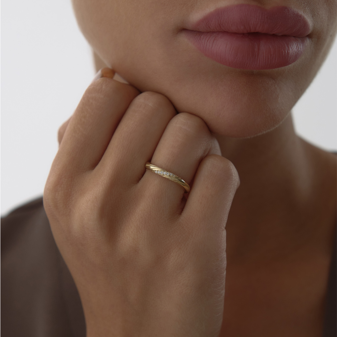 Taşlı Twist Yüzük - 2