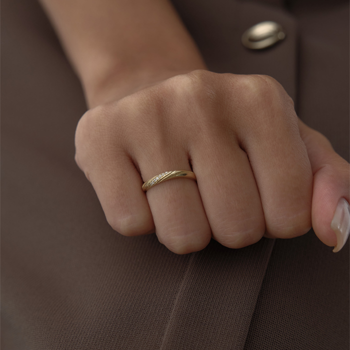 Taşlı Twist Yüzük - 3