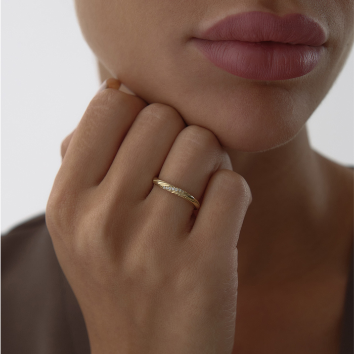 Taşlı Twist Yüzük - MİST (1)