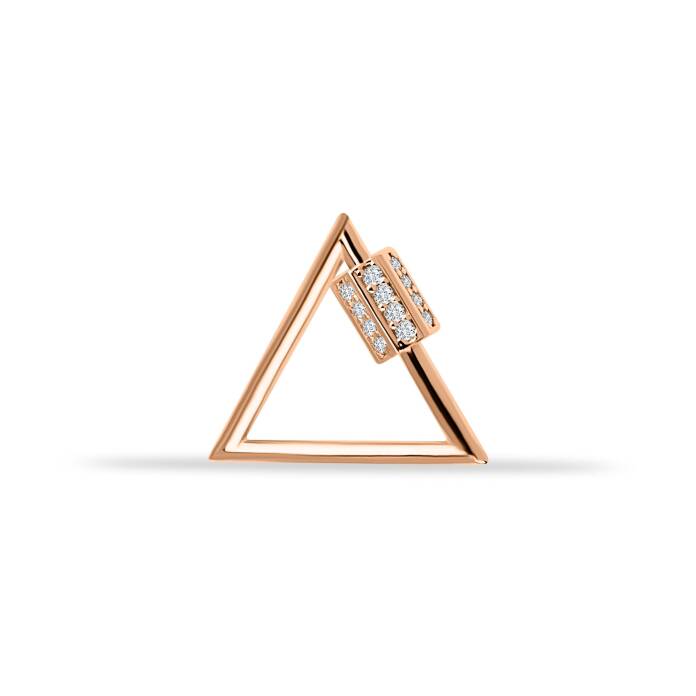 Taşlı Üçgen Charm Kilidi - 1