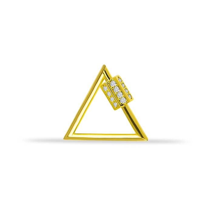 Taşlı Üçgen Charm Kilidi - 2