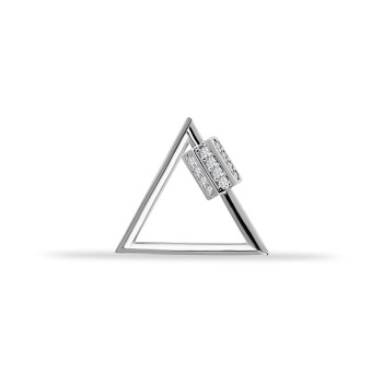 Taşlı Üçgen Charm Kilidi - 3