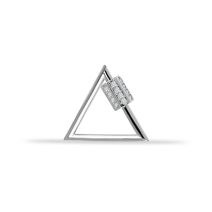 Taşlı Üçgen Charm Kilidi - 3