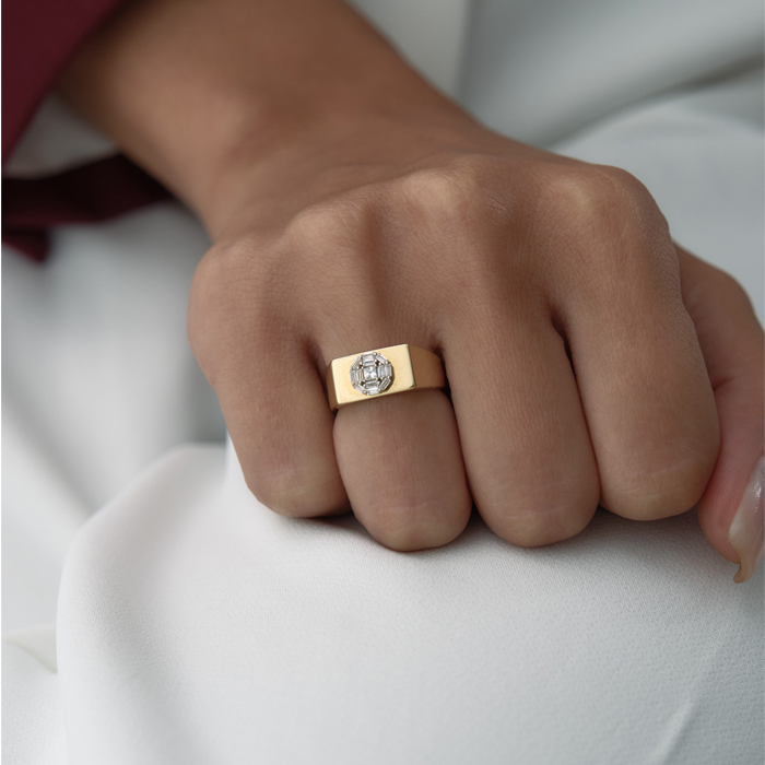 Taşlı Urban Square Yüzük - Gökhan Bera