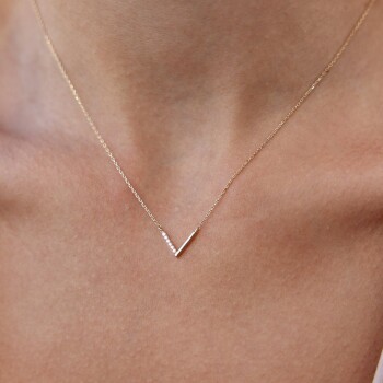 Taşlı V Kolye - Mazal