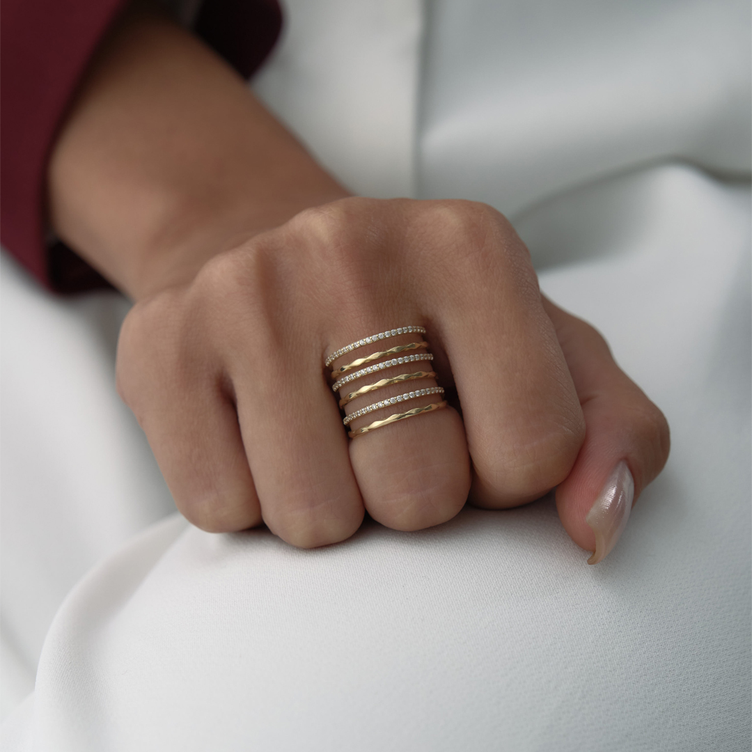 Taşlı ve Burgulu Örüntü Yüzük - 1