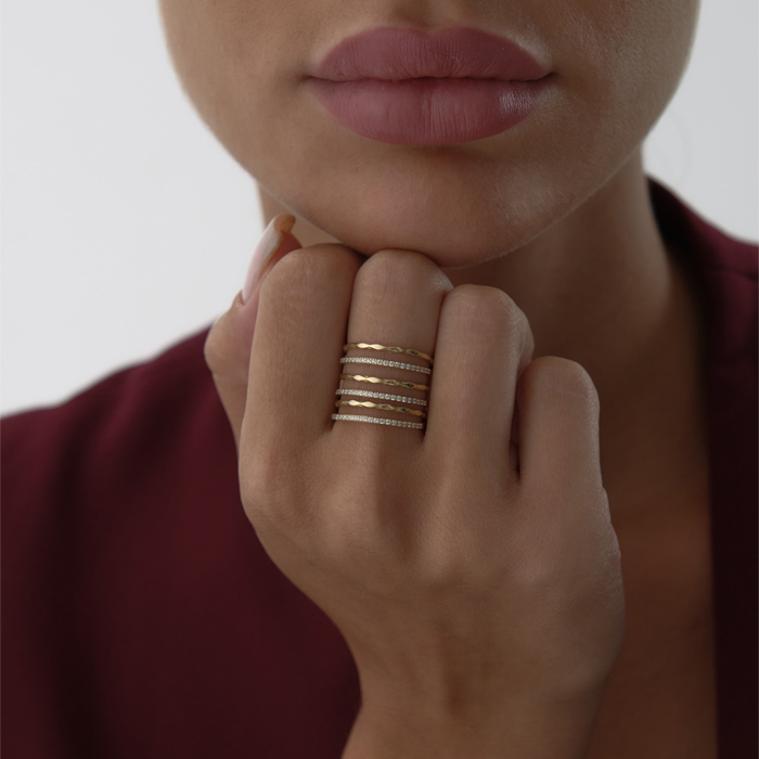 Taşlı ve Burgulu Örüntü Yüzük - MİST (1)