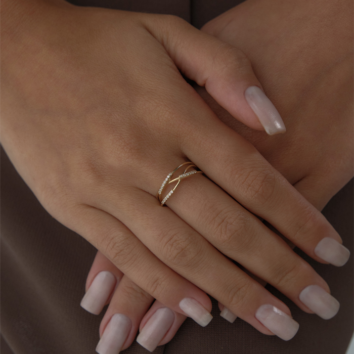 Taşlı Wave Yüzük - RİTİM