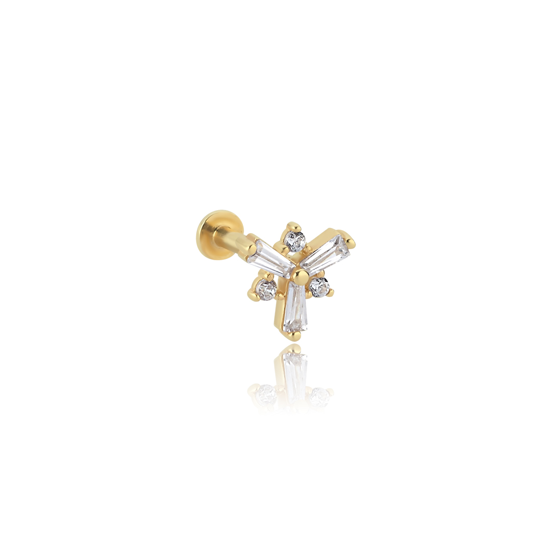 Taşlı Y Tragus Piercing - 1