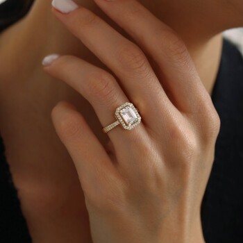 Taşlı Yansıma Baget Yüzük - Oragold Orhan (1)