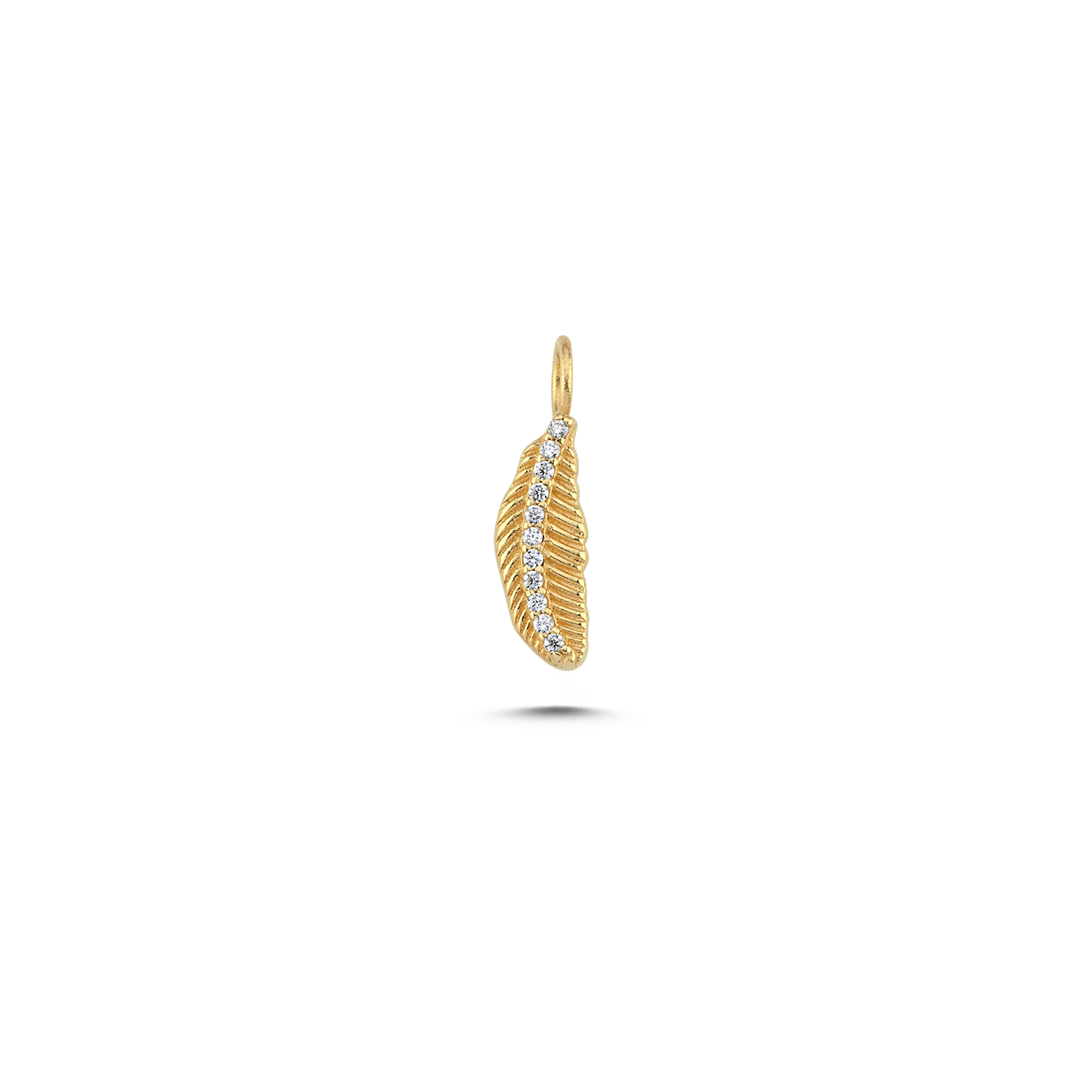 Taşlı Yaprak Charm - 1