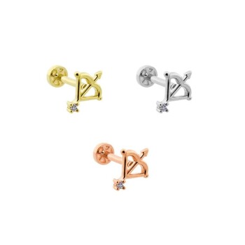 Taşlı Yay Minimal Tragus Piercing - Dianora (1)