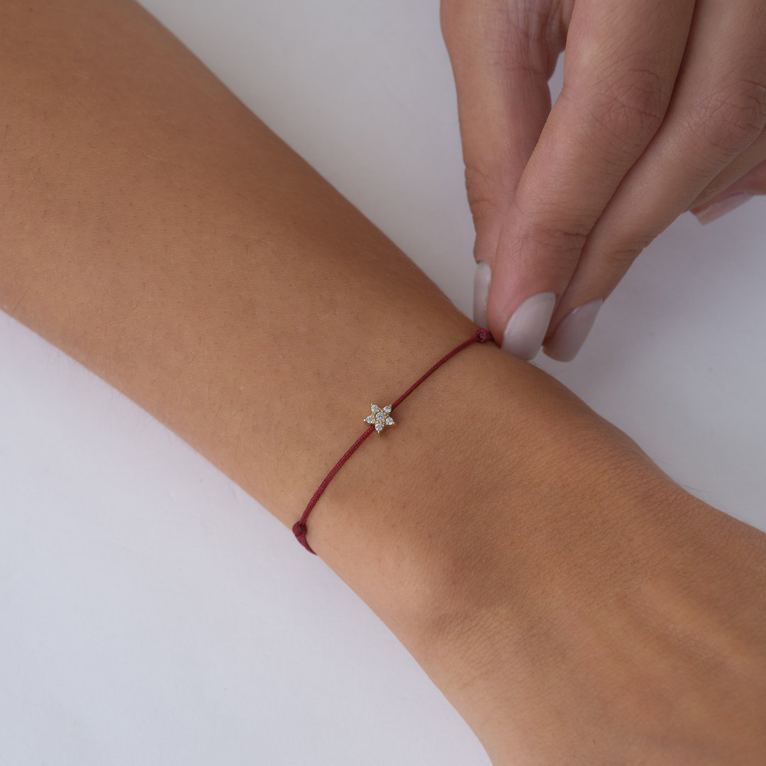 Taşlı Yıldız Figür İpli Bileklik - 1