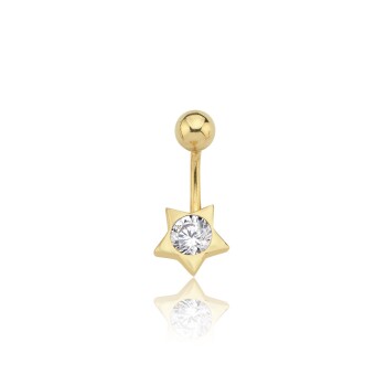 Taşlı Yıldız Göbek Piercing - Koçak